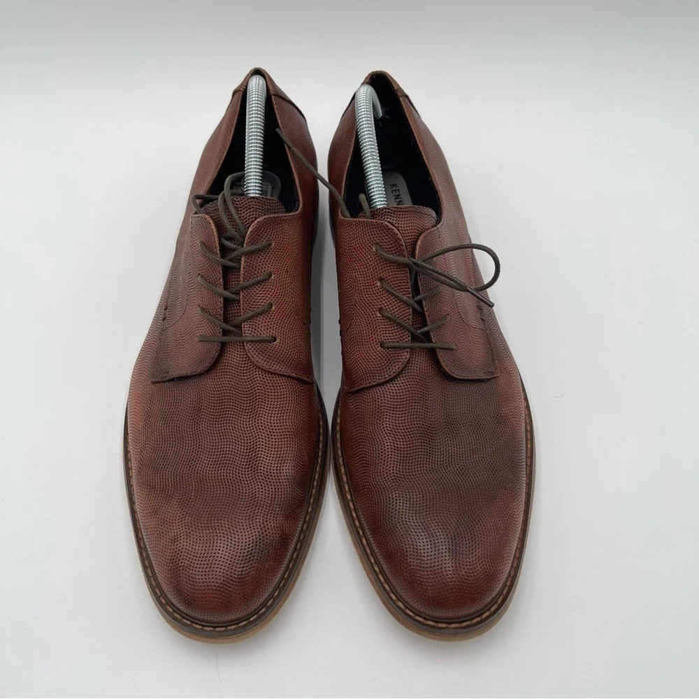 Kenneth Cole New York Men's Dance Lace Up Oxford Brown Size 11.5 Dress Shoes